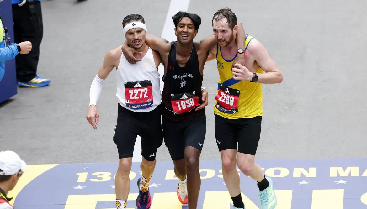 Brasileiro vira manchete por ato de empatia na Maratona de Boston