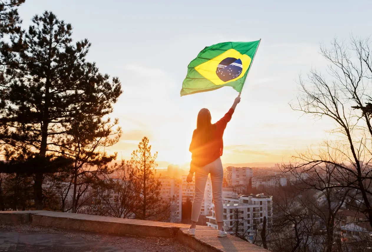 Agricultor recria bandeira do Brasil com plantação de hortaliças