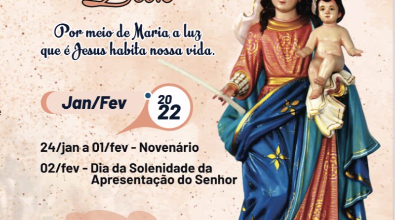 Paróquia Nossa Senhora da Luz inicia novenário nesta segunda-feira (24); atividades seguem até 02 de fevereiro